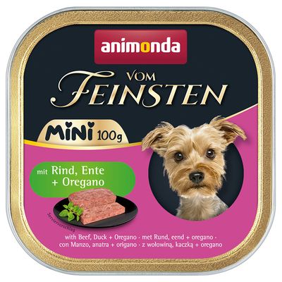 Animonda Vom Feinsten kaczka, wołowina adult małe rasy 100 g × 64