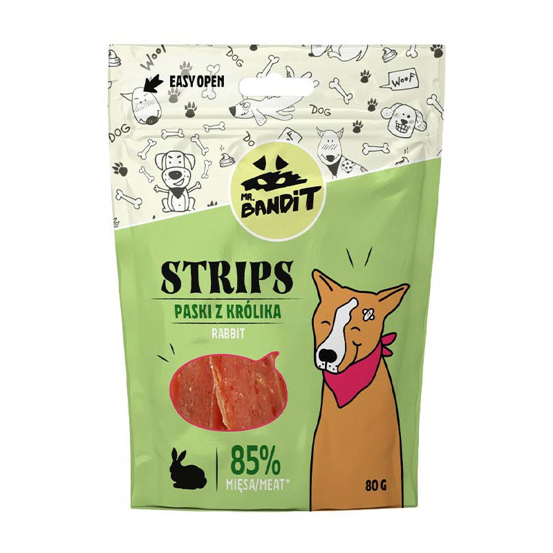 Mr. Bandit Strips królik 80 g