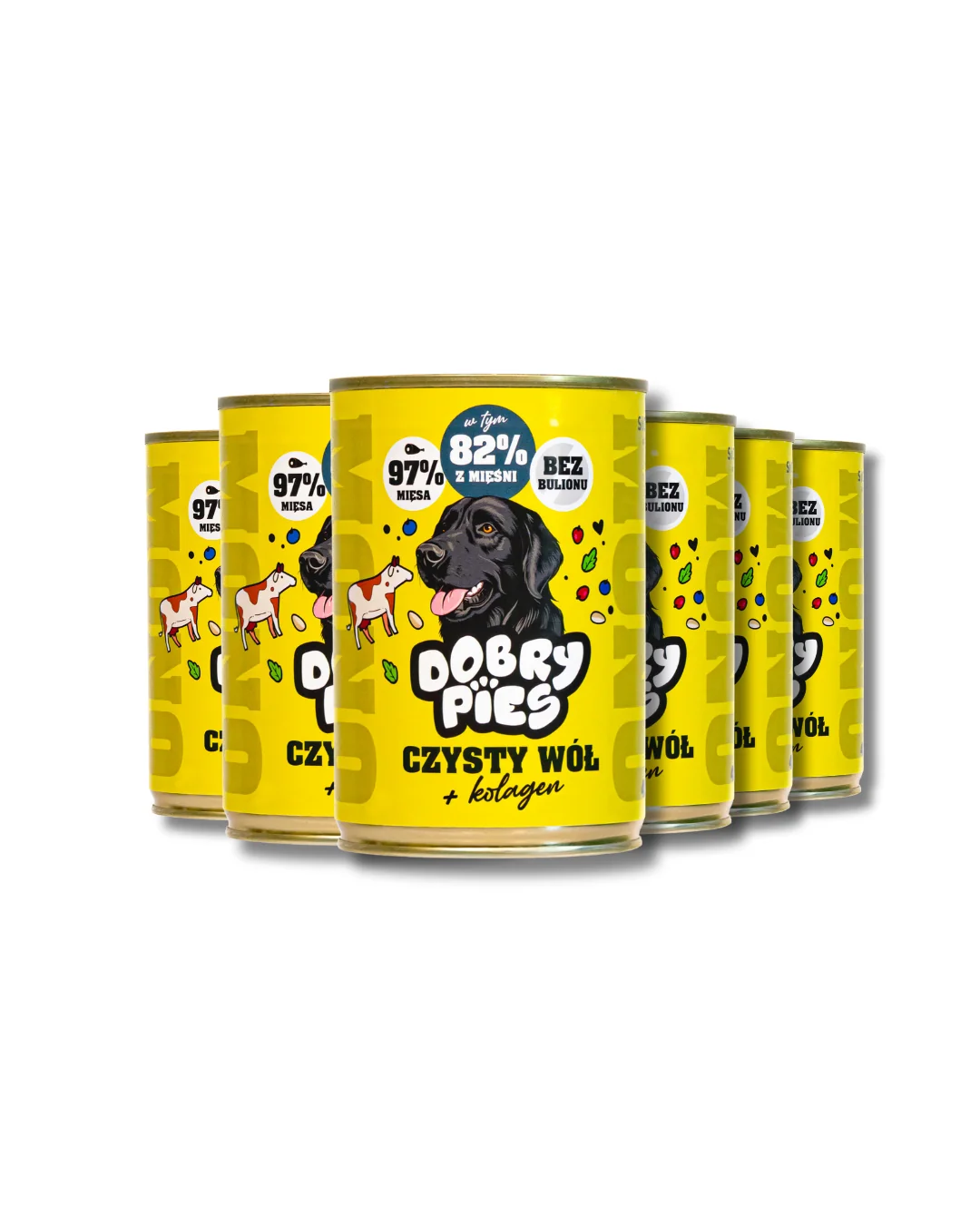 Dobry Pies wołowina z borówkami 400 g × 12