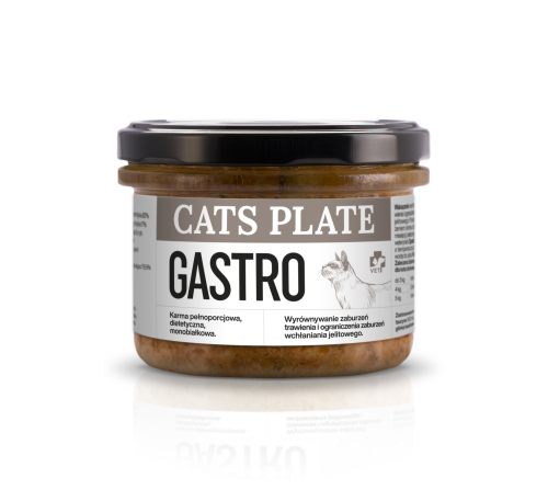 Cats Plate Vet Gastro indyk 180 g