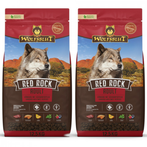 Wolfsblut Red Rock kangur adult 12,5 kg × 2