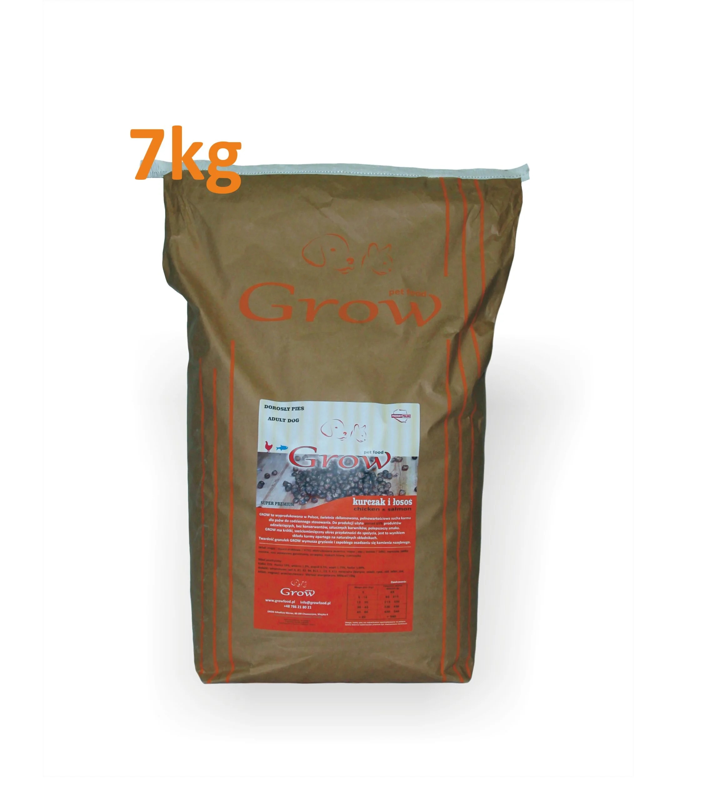 Grow kurczak, łosoś adult 1 kg