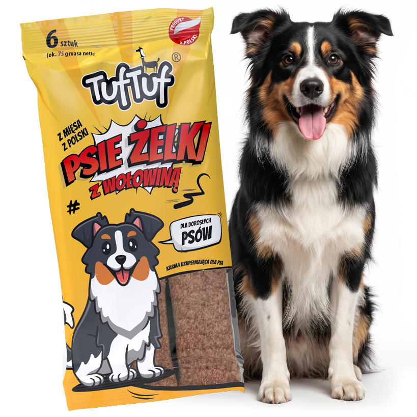 Tuf Tuf Psie Żelki wołowina adult 13 g × 6
