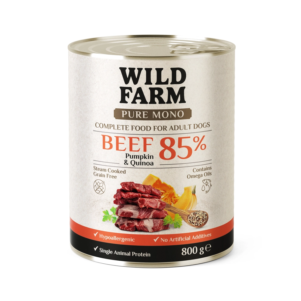 Wild Farm Pure Mono wołowina adult 800 g