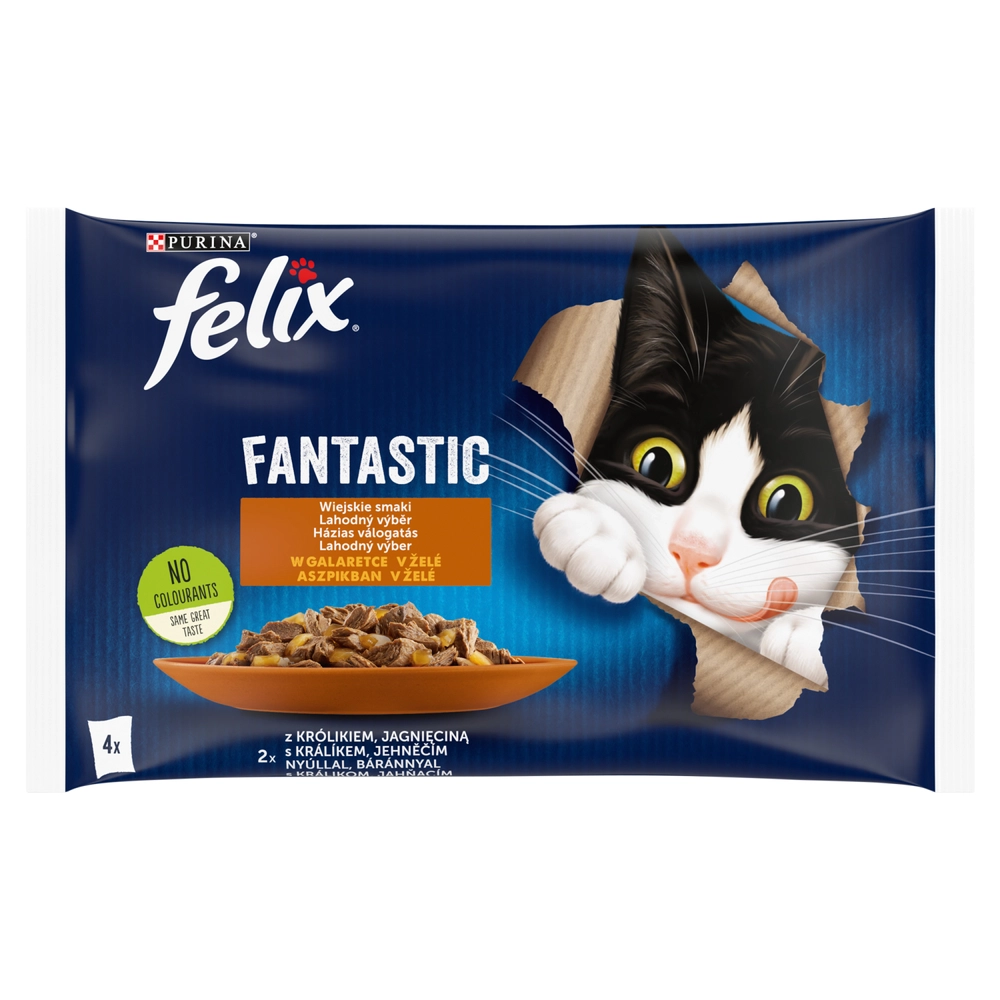 Purina Felix jagnięcina, królik w galaretce adult 85 g × 4