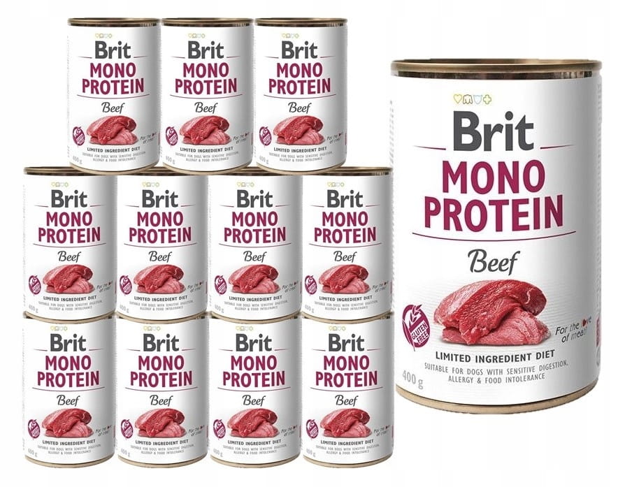 Brit Mono Protein wołowina 400 g × 12