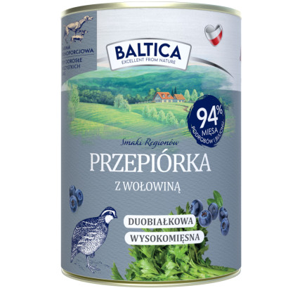 Baltica Smaki Regionów przepiórka, wołowina adult 400 g