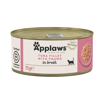 Applaws Sensitive krewetki, tuńczyk w bulionie adult 70 g × 6