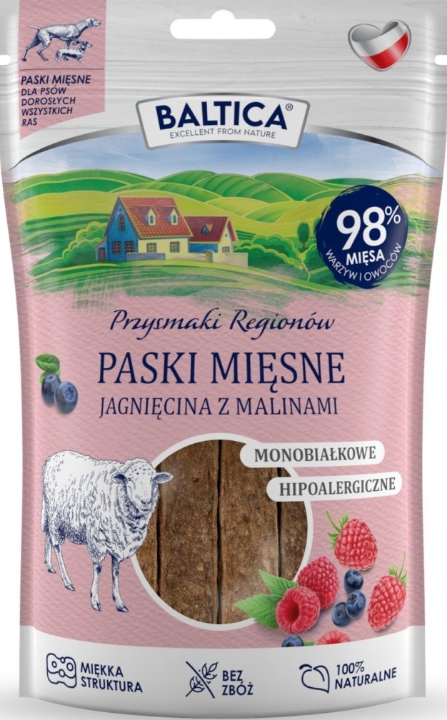 Baltica jagnięcina, maliny 90 g