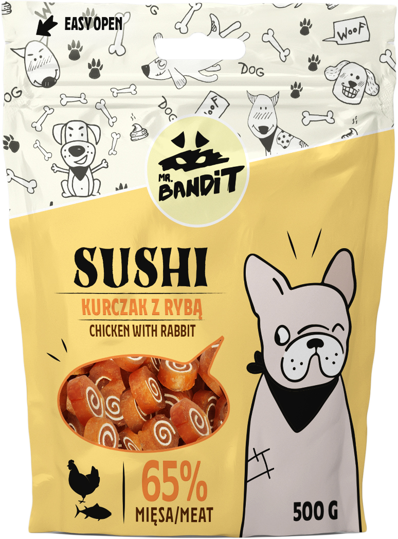 Mr. Bandit Sushi kurczak, ryba 500 g