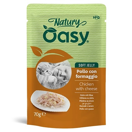 Oasy Natury Soft Jelly kurczak z serem w galaretce 70 g