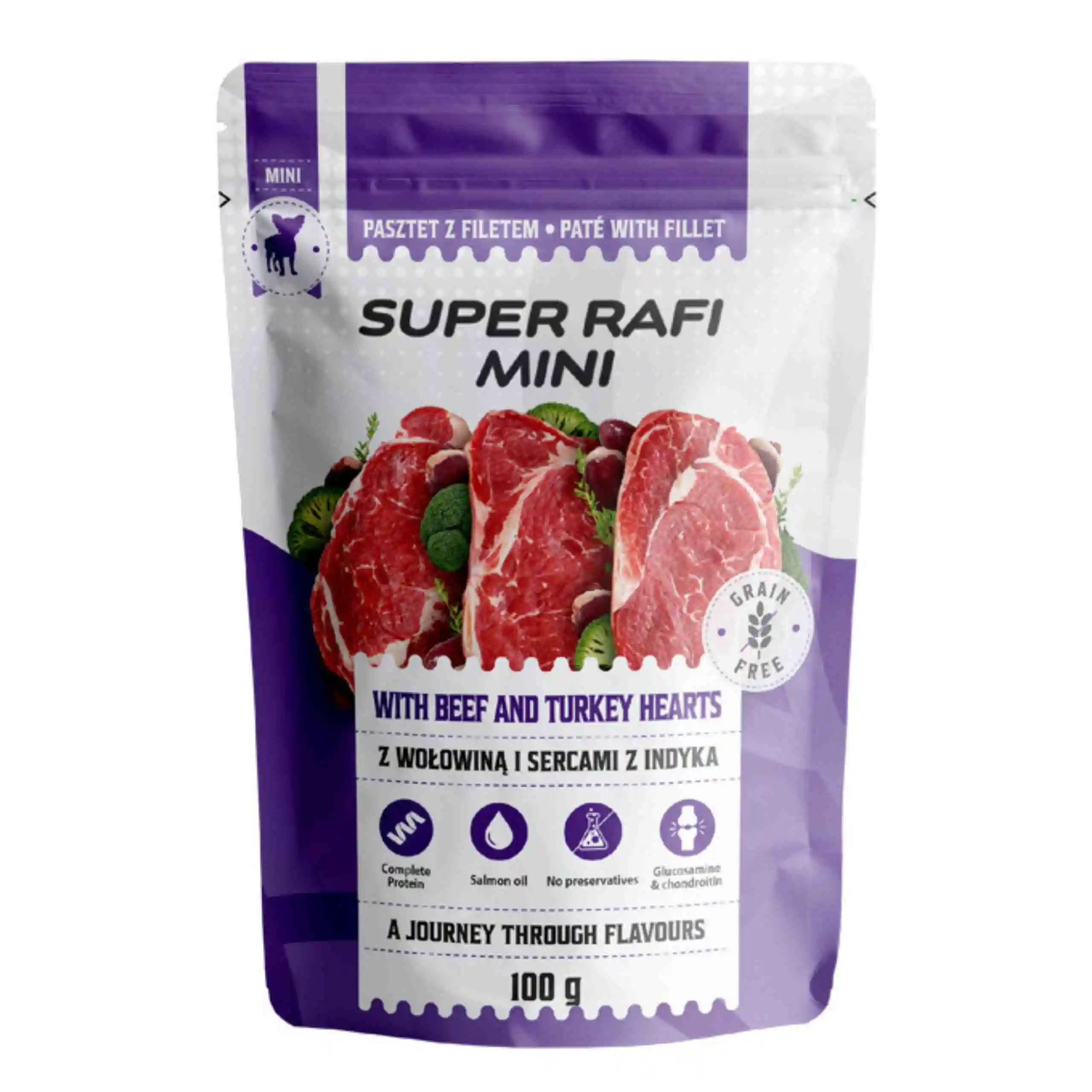 Rafi Super Rafi Mini wołowina, indyk adult małe rasy 100 g