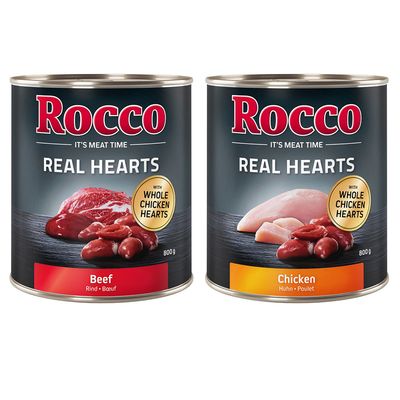 Rocco Real Hearts kurczak, wołowina adult 800 g × 24