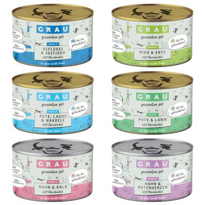 GRAU mix smaków adult 200 g × 6