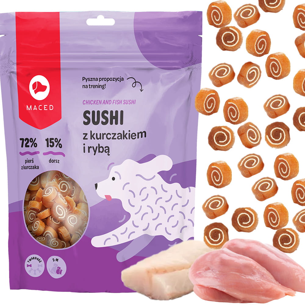 Maced Sushi kurczak, ryba 500 g