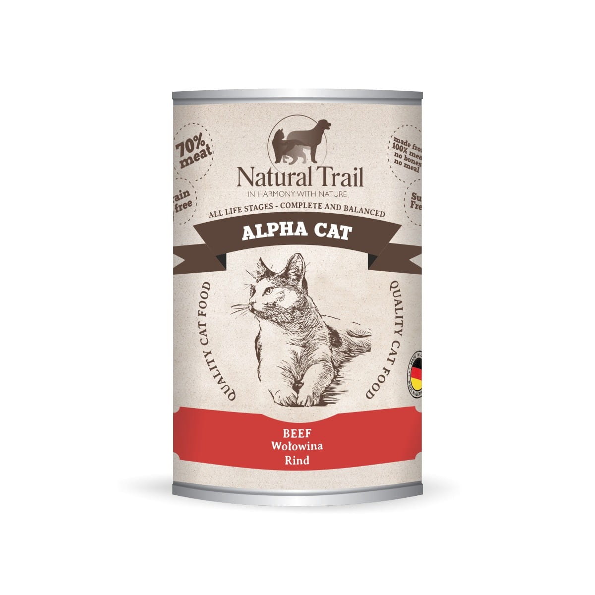 Natural Trail Alpha Cat wołowina pasztet 400 g
