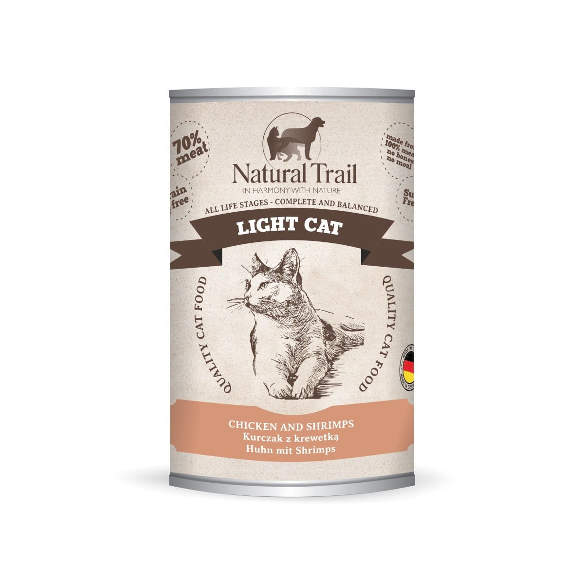 Natural Trail Light Cat Sterilised krewetki, kurczak pasztet 400 g