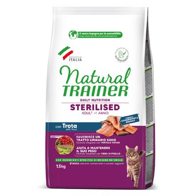 Trainer Natural Sterilised pstrąg adult 1,5 kg