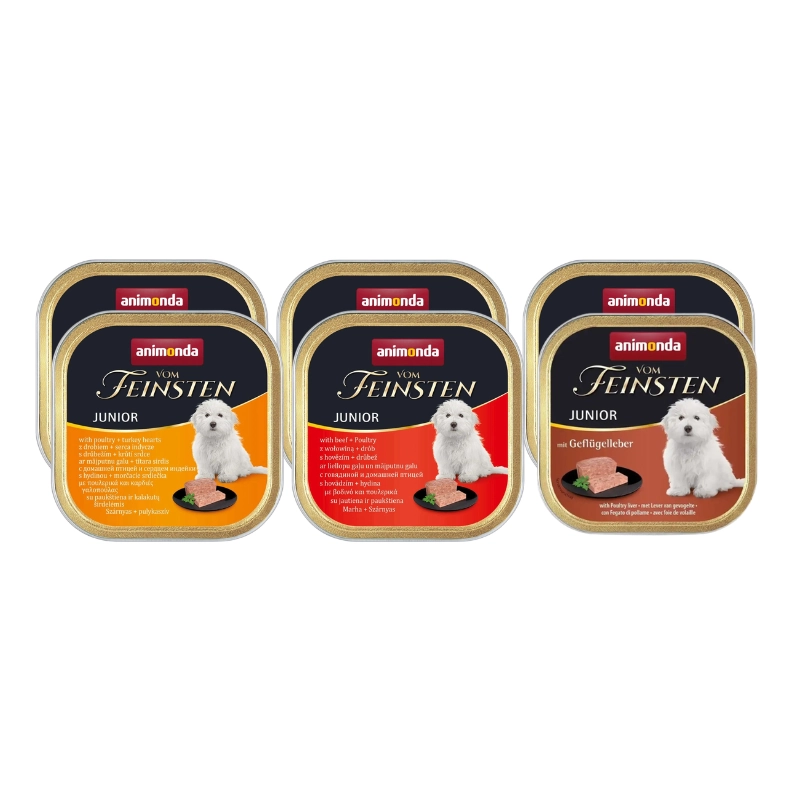 Animonda Vom Feinsten drób, indyk, wołowina junior 150 g × 6