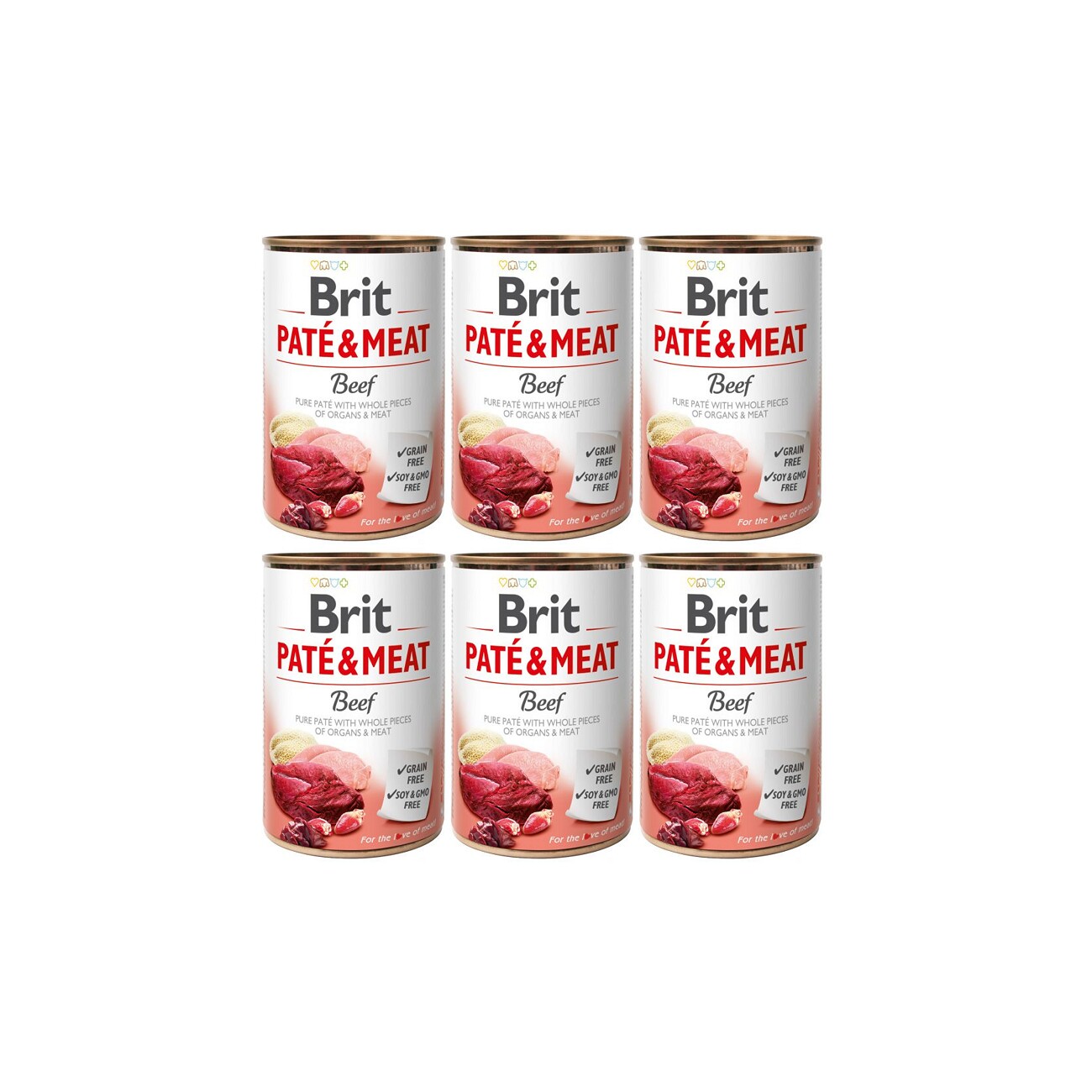 Brit Pate & Meat wołowina 400 g × 6
