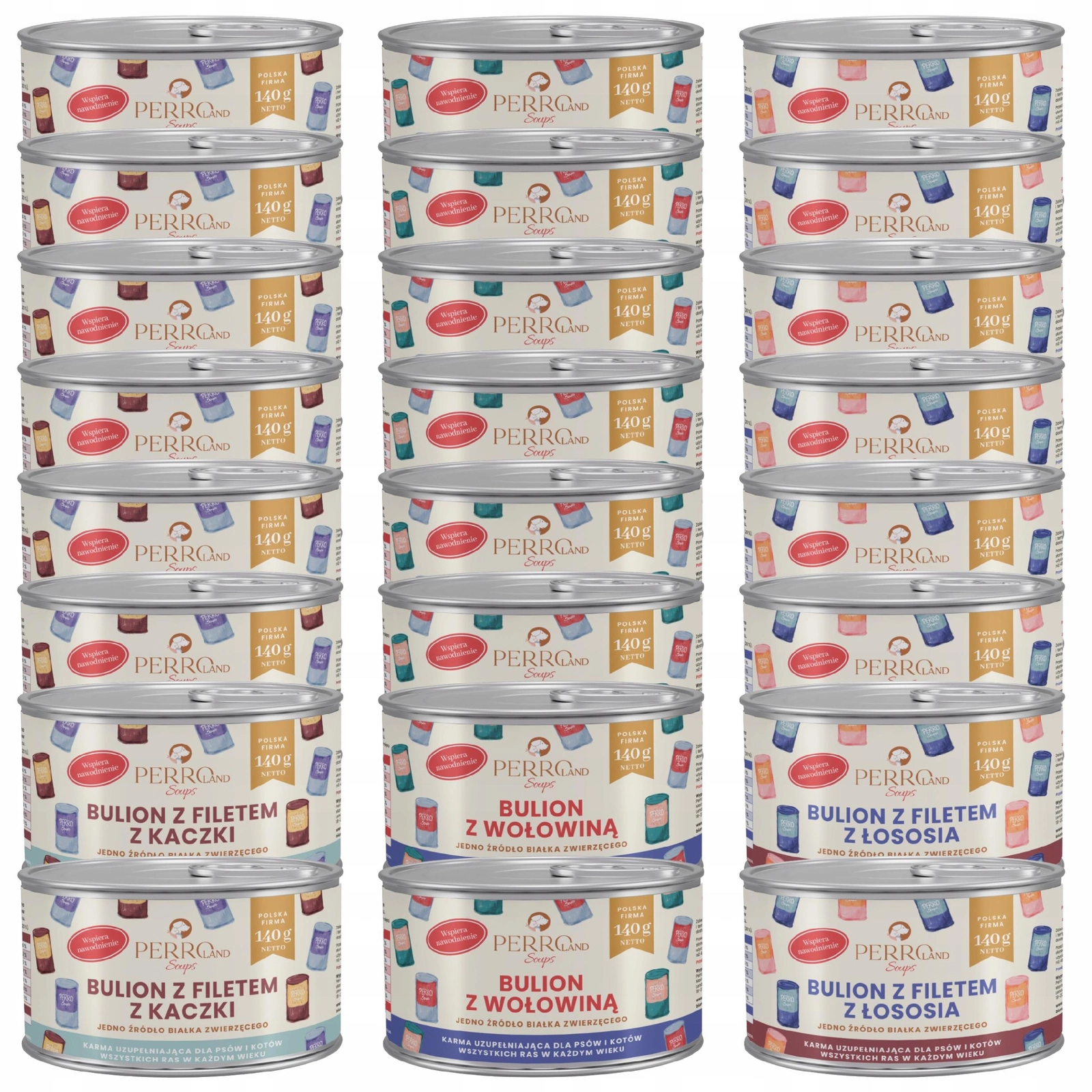 Perro PERROland bulion filet mix smaków 140 g × 24