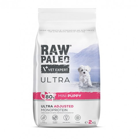 VetExpert Raw Paleo Ultra wieprzowina puppy małe rasy 2 kg