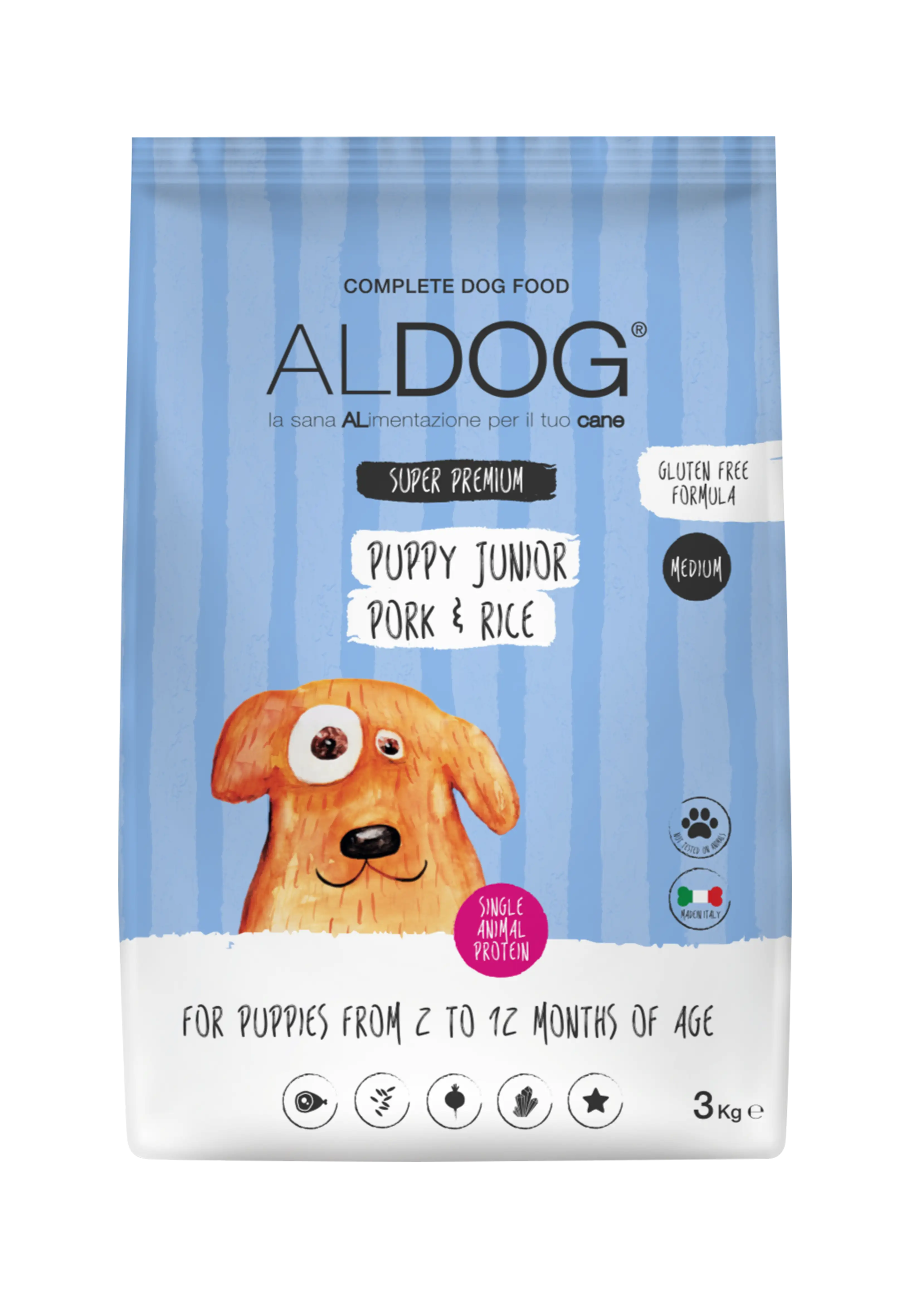 Aldog Puppy wieprzowina średnie i duże rasy 3 kg