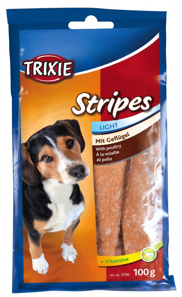 Trixie Stripes Light kurczak, wołowina 10 g × 10