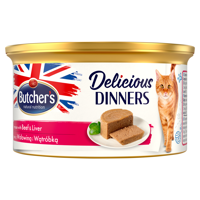 Butcher's Delicious Dinners wołowina, wątróbka pasztet adult 85 g