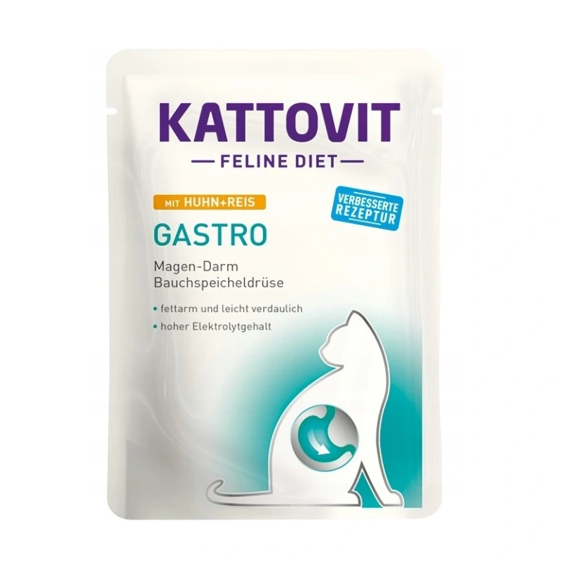 Kattovit Feline Diet Digestive kurczak z ryżem w sosie adult 85 g