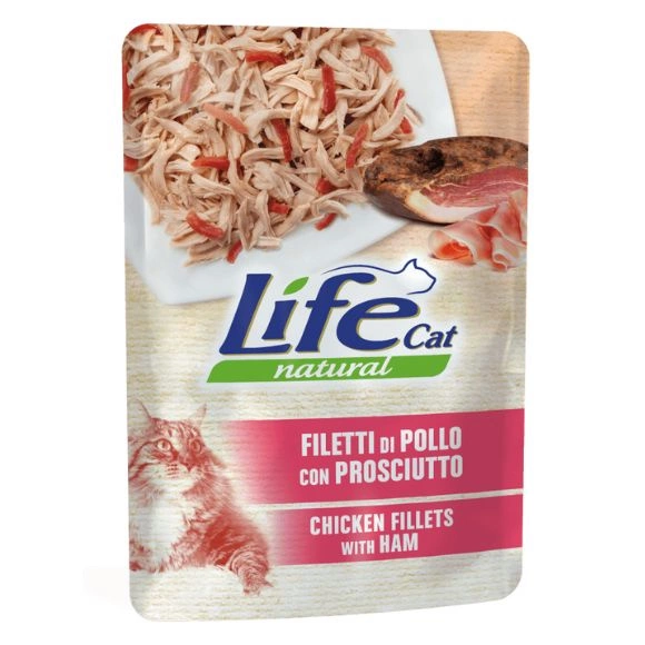 Life Cat Natural kurczak, szynka w galaretce 70 g