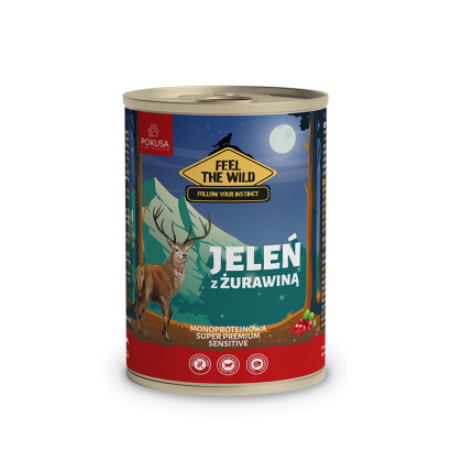 Pokusa Feel The Wild jeleń z żurawiną 400 g