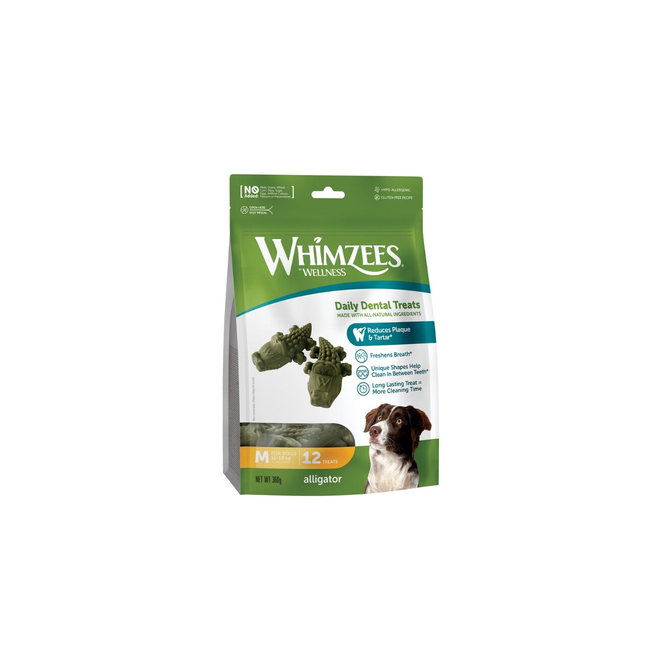 Whimzees Aligator adult średnie rasy 30 g × 12