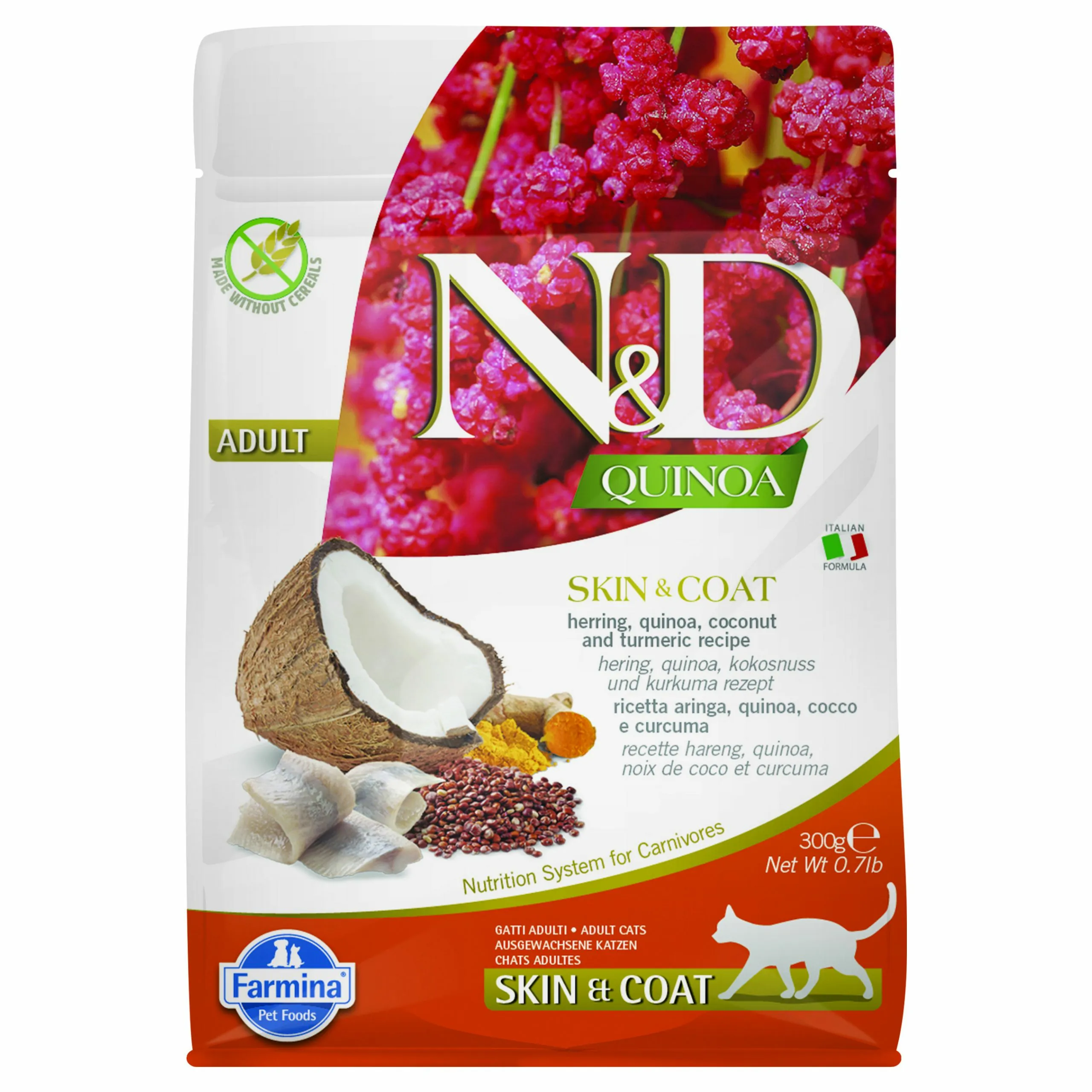 Farmina N&D Quinoa Skin & Coat śledź z quinoa adult 300 g