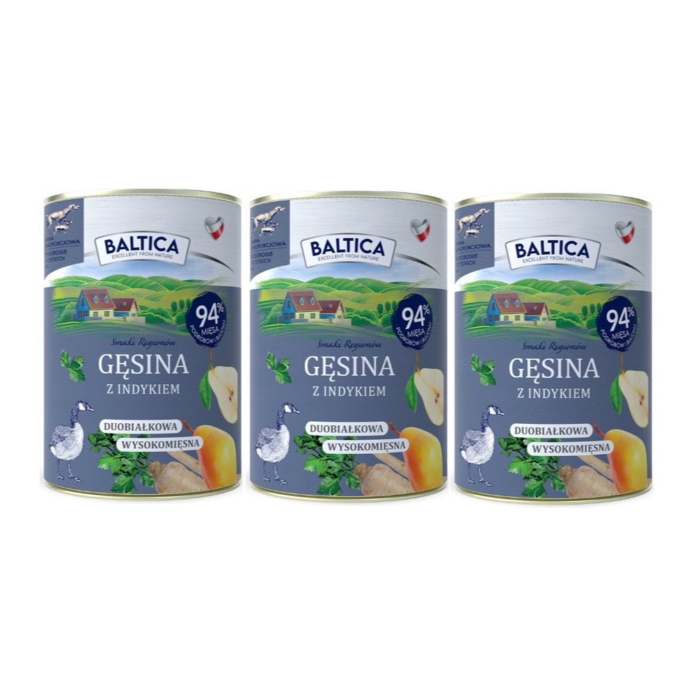 Baltica Smaki Regionów gęś, indyk 400 g × 3