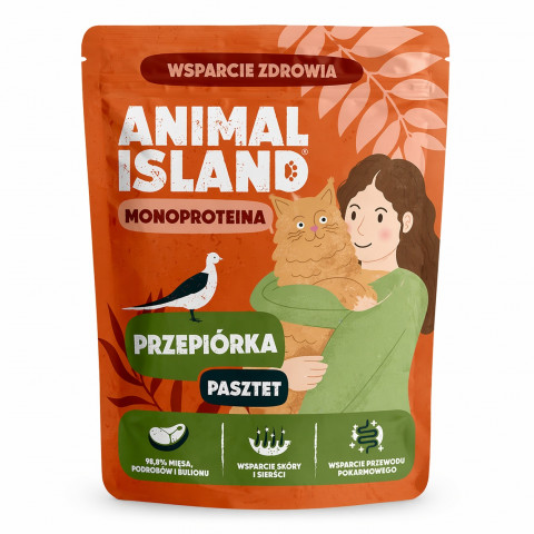 Animal Island Monoproteina Digestive Skin & Coat przepiórka pasztet 100 g