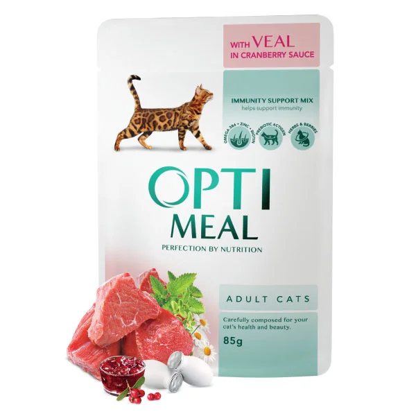 Optimeal cielęcina z żurawiną w sosie adult 85 g