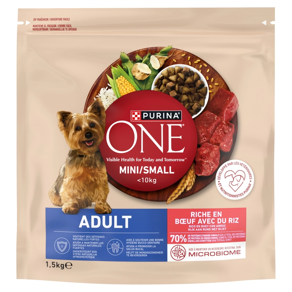 Purina ONE wołowina adult małe rasy 1,5 kg