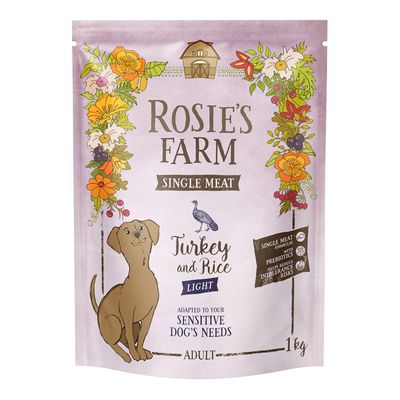 Rosie's Farm Single Meat Light indyk adult 1 kg