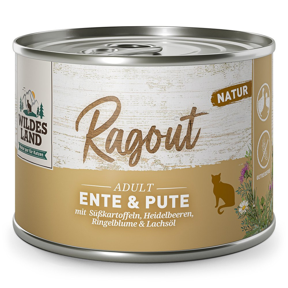 Wildes Land Ragout indyk, kaczka w sosie adult 180 g