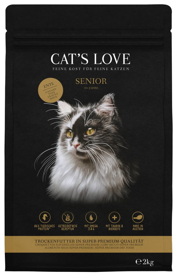 CAT'S LOVE kaczka senior 2 kg