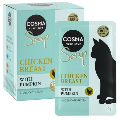 Cosma Soup Indoor kurczak z dynią w bulionie adult 40 g × 12