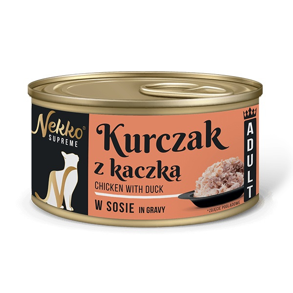 Nekko Supreme kurczak, kaczka w sosie adult 80 g