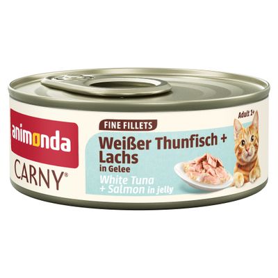 Animonda Carny tuńczyk, łosoś w galaretce adult 60 g × 12