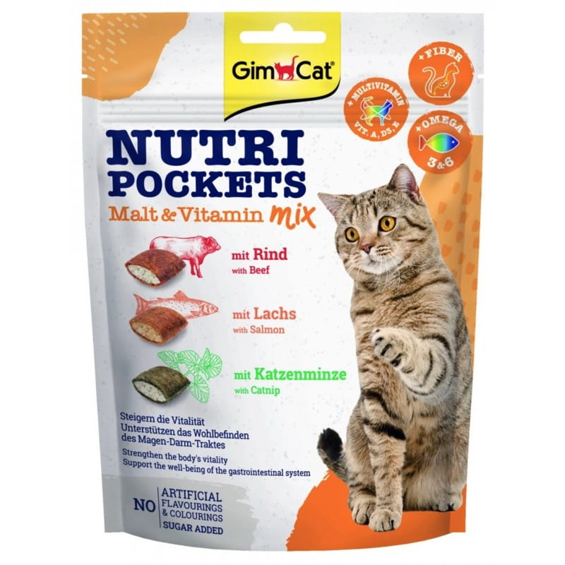 GimCat Nutri Pockets Hairball mix smaków 150 g