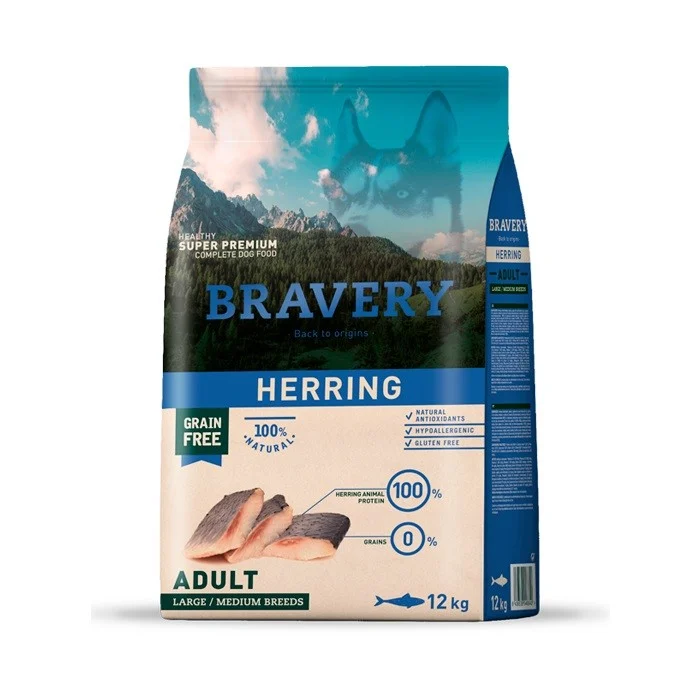 Bravery śledź adult średnie rasy, duże rasy 12 kg