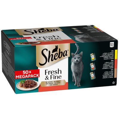 Sheba Fresh & Fine mix smaków w sosie adult 50 g × 50