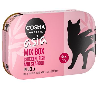 Cosma Asia Indoor mix smaków w galaretce 170 g × 6