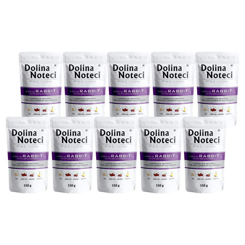 Dolina Noteci Premium królik, żurawina adult 150 g × 10