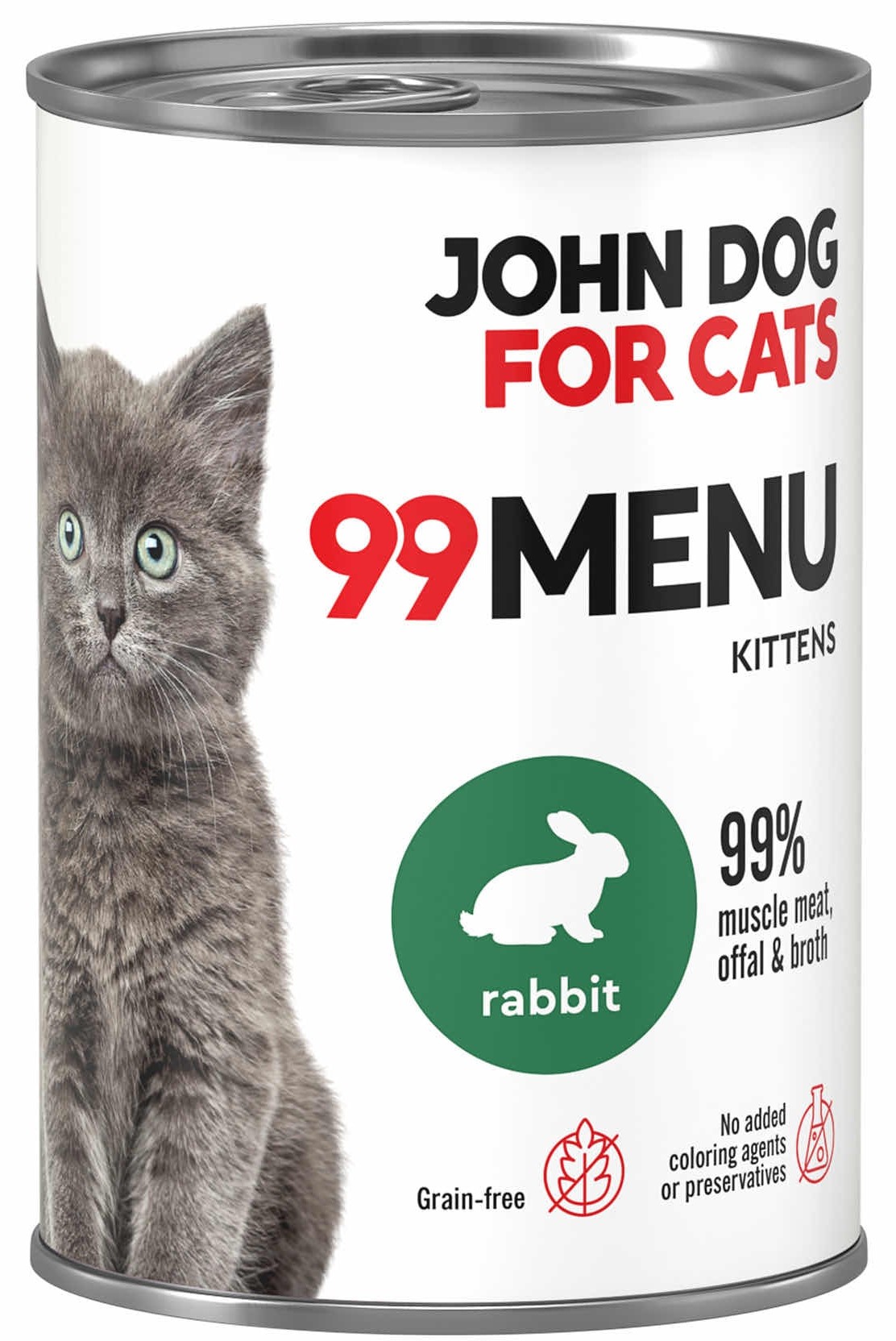 John Dog for Cats 99 MENU królik w sosie kitten 400 g